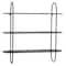 Black Iron Modern Wall Shelves, 28" x 28" x 8"